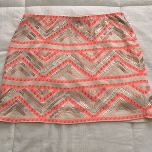 Express sequin bodycon skirt